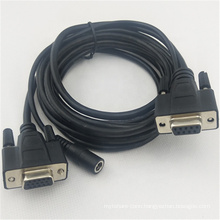 China Popular High Quality DC5521 Serial Cable DB15P Female to DB9 Female cable